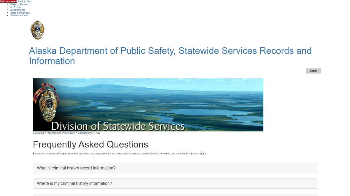 FAQ - Background - Records and Information - Alaska Department of ...